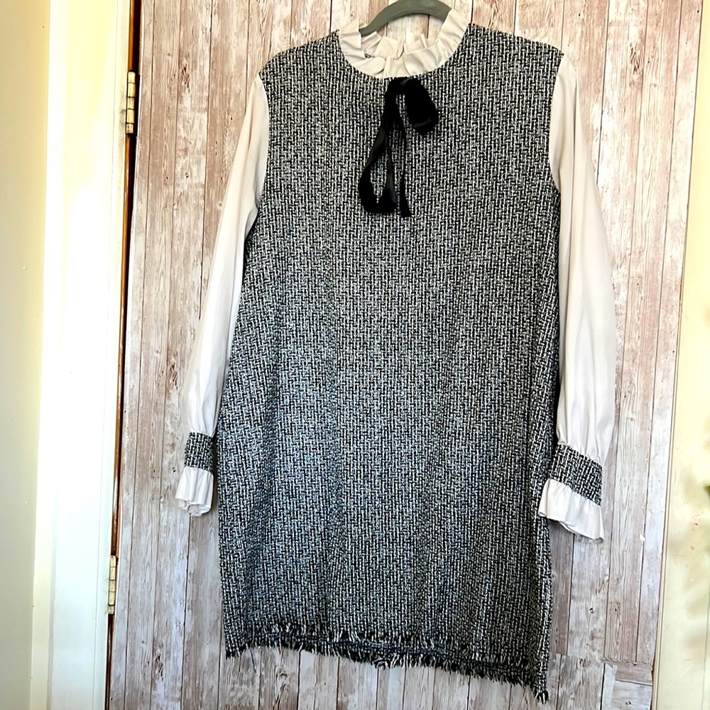 Plaid Black & White Dress